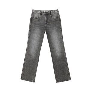 Stradivarius STR Regular straight leg jeans Mid Rise Gray Sz 4 New NO TAGS